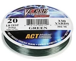 Vicious Ultimate Monofilament — 25 lb, Low-Vis Green, 330 yd