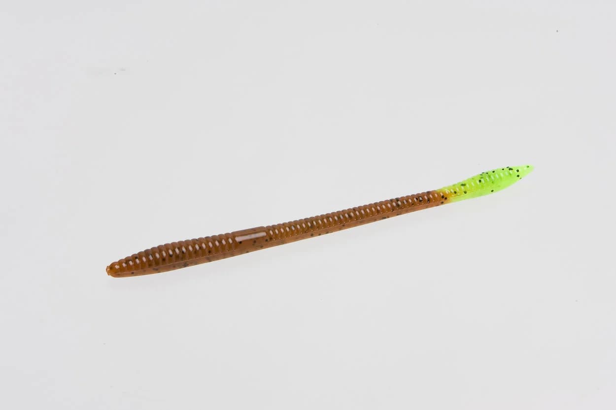 Zoom Trick Worm 6½" — Pumpkin Chartreuse, 20-Pack