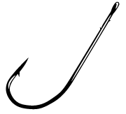 Gamakatsu Worm Hook — Straight Shank — Size 3/0, 5-Pack