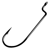 Gamakatsu Offset Worm Hook — Bronze — Size 1, 6-Pack