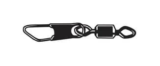 Mustad Rolling Swivel with Diamond Eye & Safety Snap — Size 12, 12-Pack