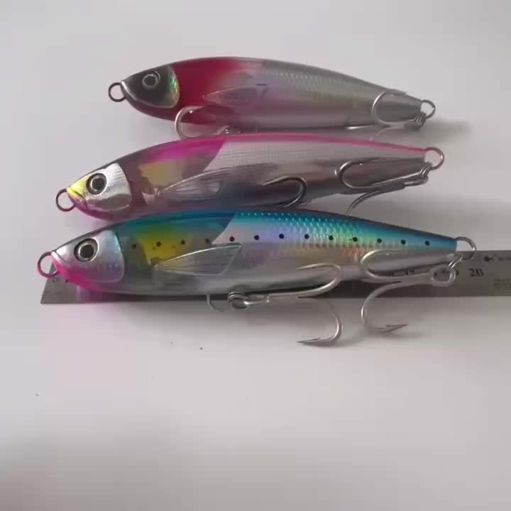 2024 Topwater Fishing Lures, Single Pack, 7.48inch 100g, Long Casting Surface Minnow with Realistic Design, ABS Material, Built-in Flash Blade, Dual Propeller System