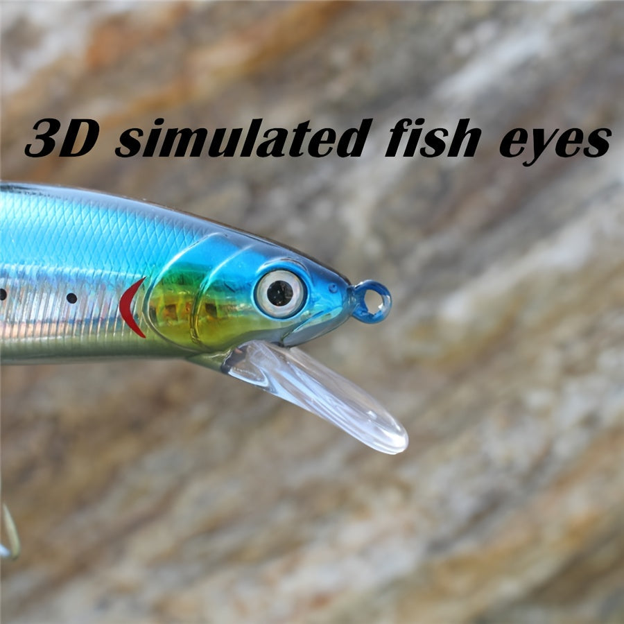 Premium Long-Cast Sinking Minnow Lure with 4X Reinforced Hooks - 6.69inch/80g, Bionic Bait for Freshwater & Saltwater Fishing