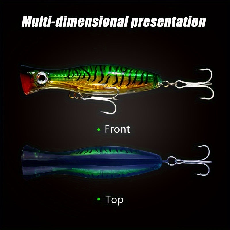 6pcs/9pcs Big Popper Fishing Set - Floating Topwater Lure with 43g Weight, 5.12in (13cm) Length, Saltwater and Sea Fishing Capability, Artificial Pike Tackle, Wobbler Fishing Lure, and Isca Bait