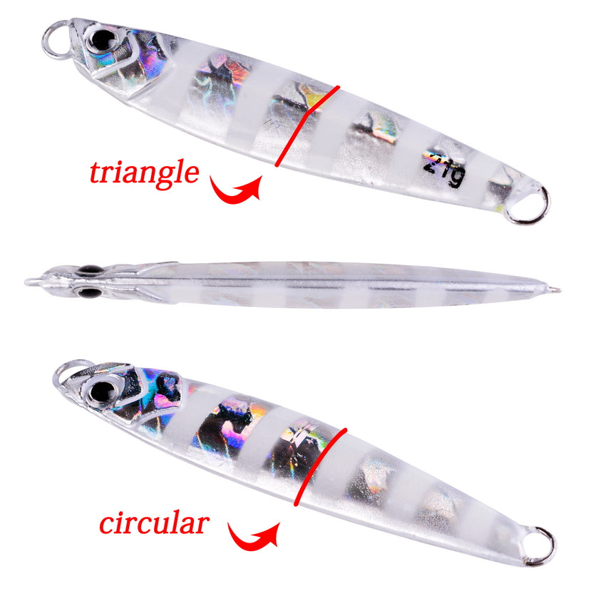 10-Piece Premium Saltwater Jig Lure Set - Lifelike Slow Action, Durable & Versatile Weights (21g, 28g, 40g)