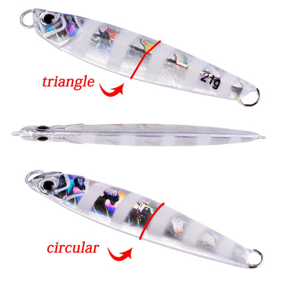 10-Piece Premium Saltwater Jig Lure Set - Lifelike Slow Action, Durable & Versatile Weights (21g, 28g, 40g)