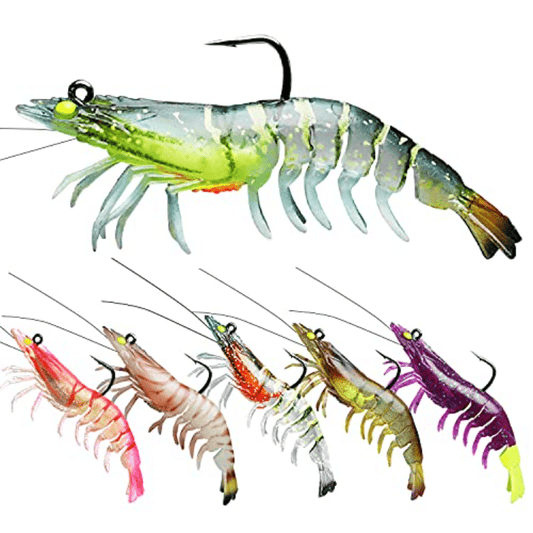 Luminous PVC Shrimp Fishing Lure, 1PC No-Electricity Glow-in-the-Dark Soft Bait with Anti-Snag Hook, Strong Kicking Action, Ideal for Freshwater and Saltwater Angling, Effective for Bass, Trout, Crappie