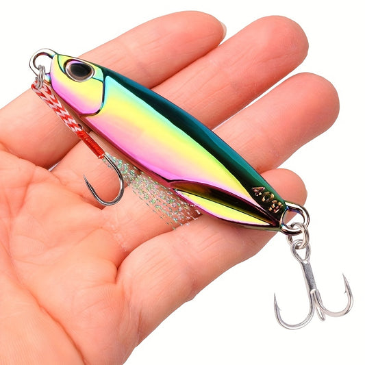 Colorful Metal Spoon Jigs with Hooks - Electroplated Fishing Lures for Freshwater and Saltwater Fishing - Available in 7g, 10g, 15g, 20g, 30g, and 40g - Essential Fishing Tackle Accessories