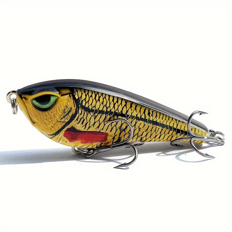 QQNAL Sinking Minnow Fishing Lure 40g, 5.04inch, ABS Deep Sea Hard Bait for Red Fish, Bass, Muskellunge, Catfish, Trout, Mackerel, Herring, Salmon, Snapper, and More, Lifelike Swim Action, Reflective Coating, Long Casting - 1