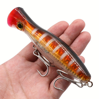 1pc Premium Long Casting Fishing Lure - Floating Popper, Durable Tackle for Boat and Sea Fishing, Lead-Free, Perfect for Catching Big Fish