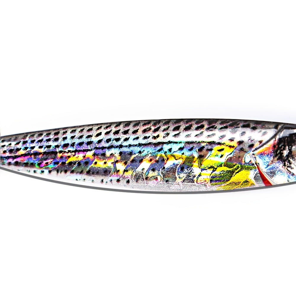 3D Metal Pencil Lure Bait - High-Quality Artificial Fishing Lure with Dual Sharp Hooks for Enhanced Catch Rate, Realistic Swimming Action, and Durable Construction for Outdoor Fishing Enthusiasts