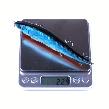 23g Large Minnow Fishing Lure - Long Cast, Slow Sinking, Durable ABS Hard Bait for Sea & Trolling