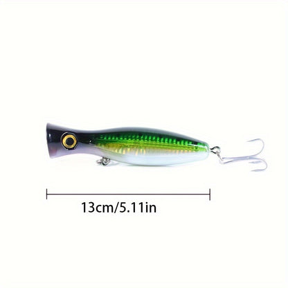 1pc Premium Long Casting Fishing Lure - Floating Popper, Durable Tackle for Boat and Sea Fishing, Lead-Free, Perfect for Catching Big Fish