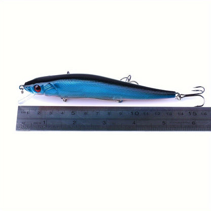 23g Large Minnow Fishing Lure - Long Cast, Slow Sinking, Durable ABS Hard Bait for Sea & Trolling