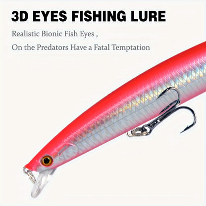 5pcs Premium Floating Minnow Fishing Lures, 24g - Durable ABS Material for Freshwater & Saltwater Angling