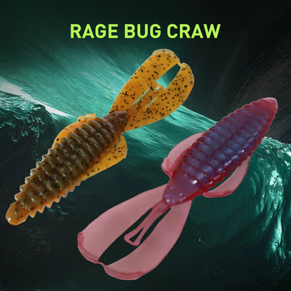 KESFISHING Lures New Rage Bug Craw 4" Pesca Fishing Soft Baits Leurre souple Bass Fishing Wild Crawfish Shrimp Attractant Smell