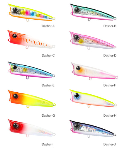 TSURINOYA 90F Topwater Popper Fishing Lure 90mm 23g DASHER Surface Floating Hard Bait For Saltwater Power Fishing SW Game Model