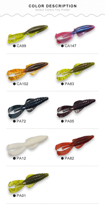 KESFISHING Lures New Rage Bug Craw 4" Pesca Fishing Soft Baits Leurre souple Bass Fishing Wild Crawfish Shrimp Attractant Smell