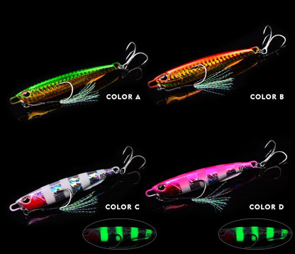 Hot Metal Jig Fishing Lure Weights 10g-60g Trolling Hard Bait Bass Fishing Bait Tackle Trout Jigging Lure Jigs Saltwater Lures