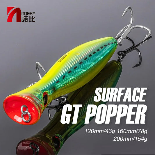 Noeby 12cm43g 16cm78g 20cm154g Big game Popper Fishing Lures Topwater Wobbler Artificial Hard Bait for GT Saltwater Fishing Lure