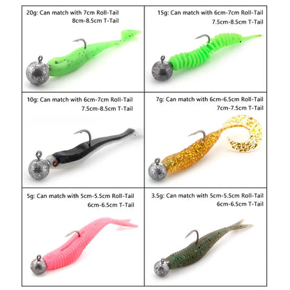 JYJ 1g 2g 3g 4g 5g 10g 20g 22g 25g 28g crank Jig head hook fishing hook head Jig lure hard bait soft worm jig hook for fishing