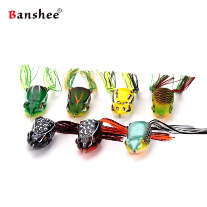 Banshee 15g 60mm BF01 Big size Top water fishing lure Natural painting soft bait hollow live life 3D frog