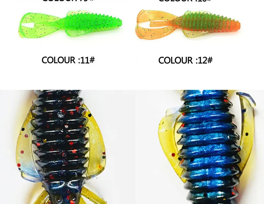 5pcs 10pcs 8cm 12cm soft bug shrimp craws worm lure baits ,silicone artificial shrimp prawn for bass perch pike lure bait