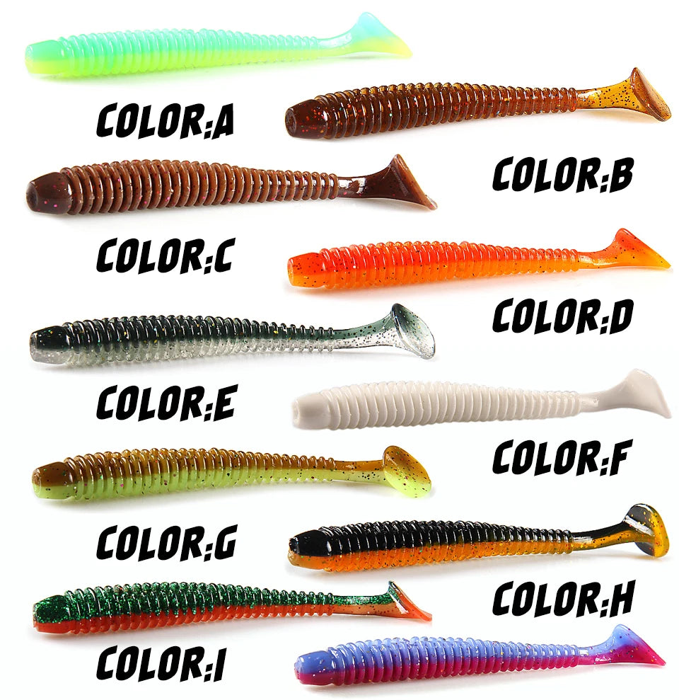 Supercontinent Impact Ring Shad Fishing Lure Soft 63mm 80mm 97mm Plastics Baits Swimbait Jigging Lure Artificial Baits