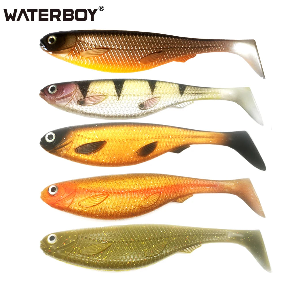 soft lure artificial bait big shads soft 12.5cm 13.7g 15cm 22g PVC material 20cm 55g T Tail Softbaitsfor sea bass perch zander