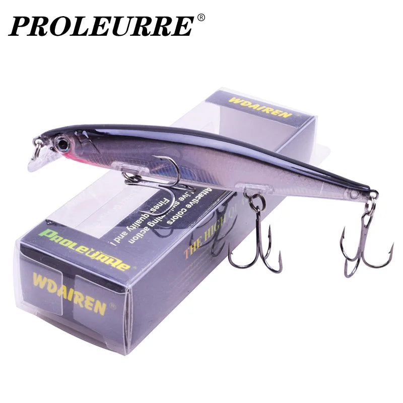 Proleurre Fishing Lures 11cm 13.8g Sinking Minnow Wobblers Plastic Artificial Baits With Hook for Bass Pike Carp Swimbait Tackle