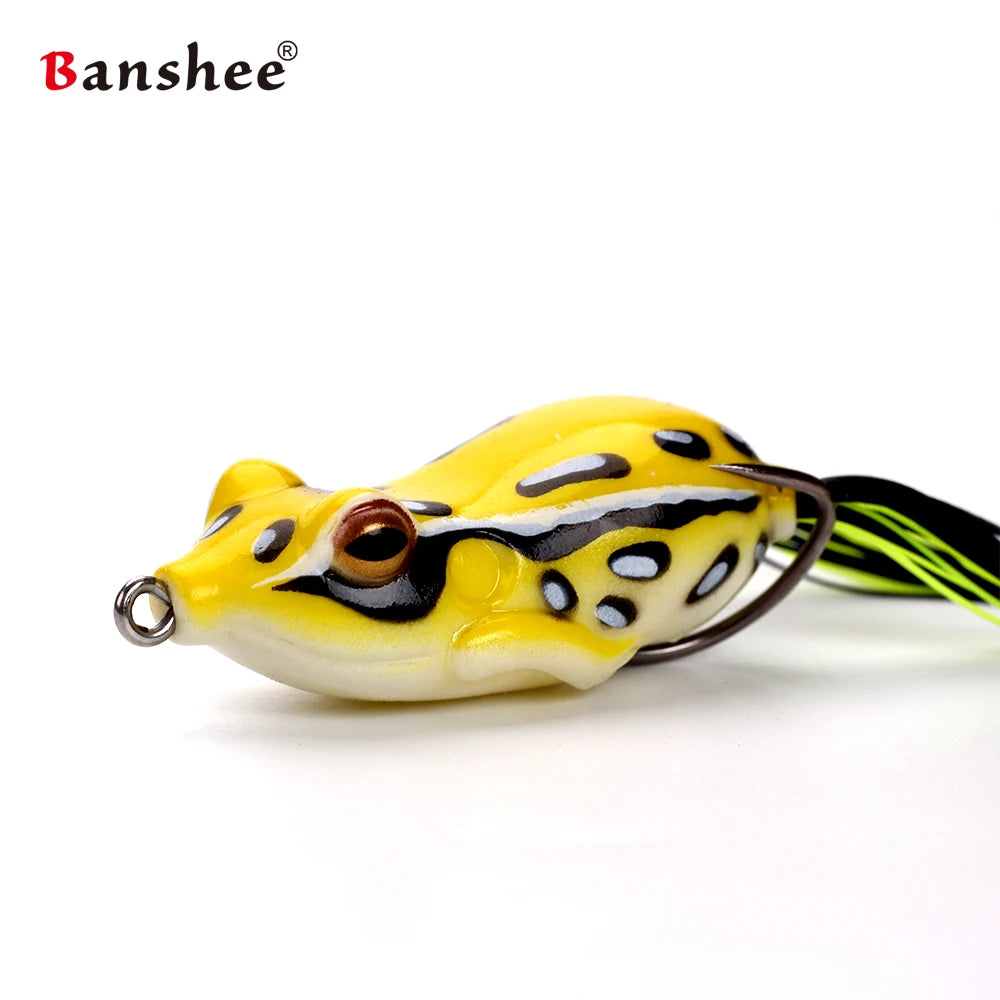 Banshee 15g 60mm BF01 Big size Top water fishing lure Natural painting soft bait hollow live life 3D frog