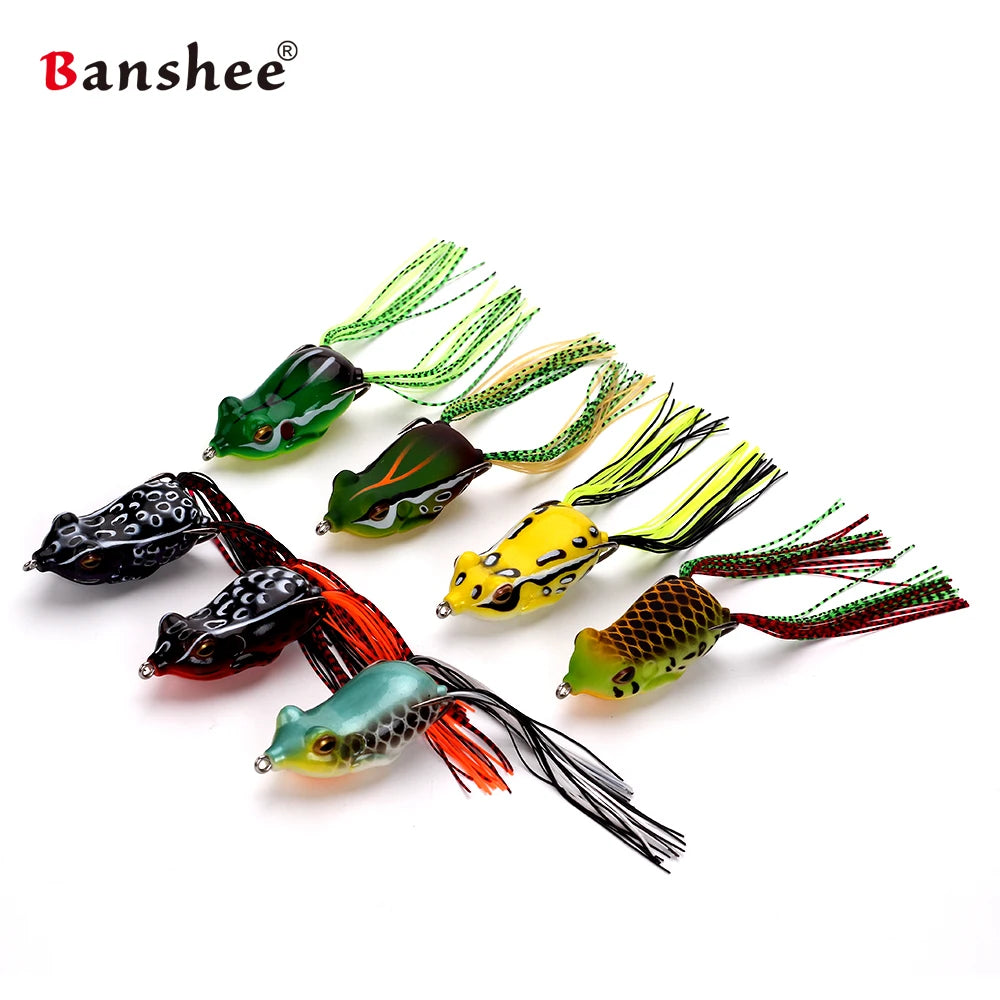 Banshee 15g 60mm BF01 Big size Top water fishing lure Natural painting soft bait hollow live life 3D frog