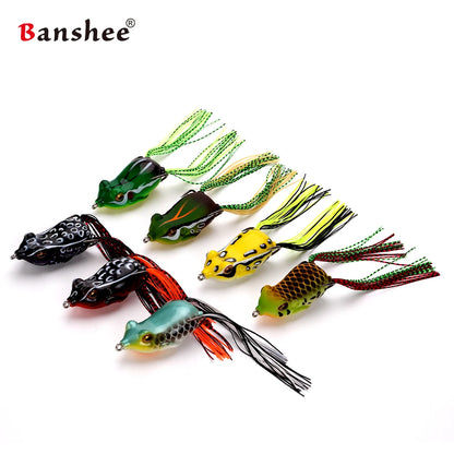 Banshee 15g 60mm BF01 Big size Top water fishing lure Natural painting soft bait hollow live life 3D frog