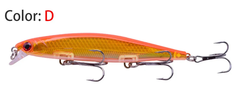 Proleurre Fishing Lures 11cm 13.8g Sinking Minnow Wobblers Plastic Artificial Baits With Hook for Bass Pike Carp Swimbait Tackle