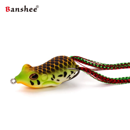 Banshee 15g 60mm BF01 Big size Top water fishing lure Natural painting soft bait hollow live life 3D frog