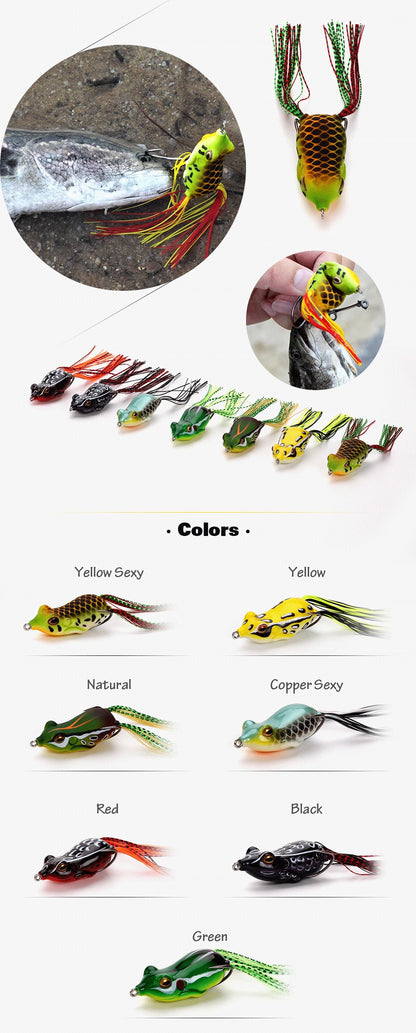 Banshee 15g 60mm BF01 Big size Top water fishing lure Natural painting soft bait hollow live life 3D frog