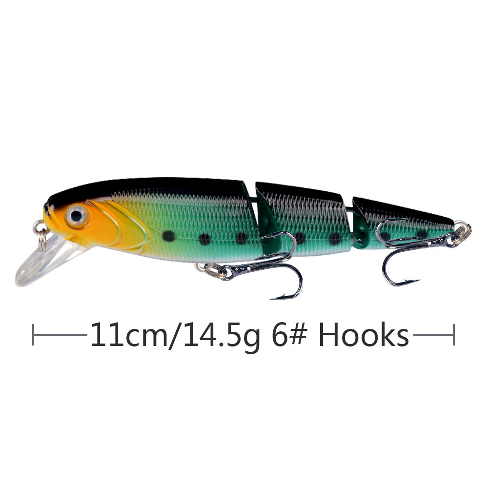 1PCS Wobblers Fishing Lure Multi-section Hard Bait 11cm 14.5g Artificial Bait Minnow Lure Crankbait Perch Carp Fishing Tackle