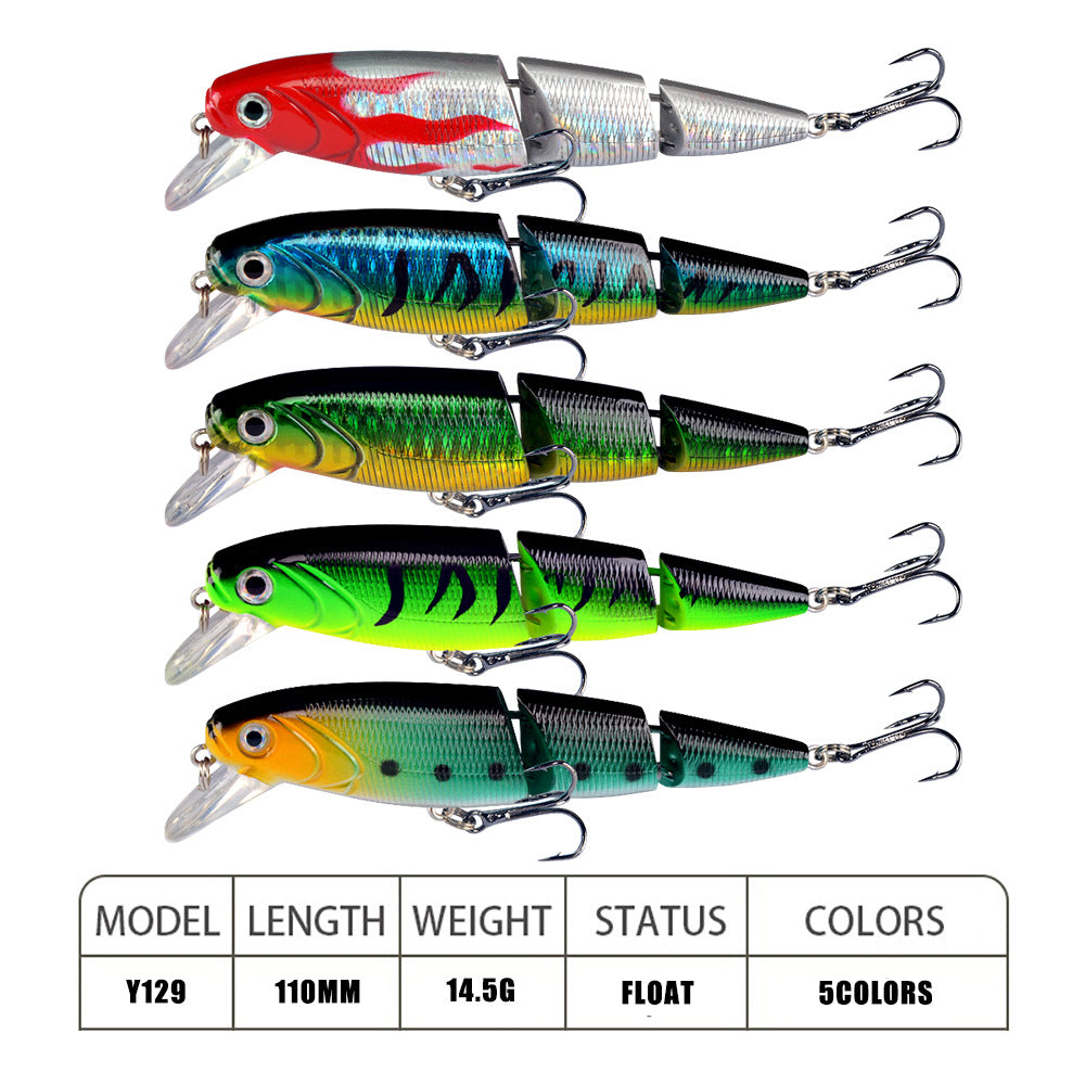 1PCS Wobblers Fishing Lure Multi-section Hard Bait 11cm 14.5g Artificial Bait Minnow Lure Crankbait Perch Carp Fishing Tackle