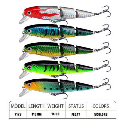 1PCS Wobblers Fishing Lure Multi-section Hard Bait 11cm 14.5g Artificial Bait Minnow Lure Crankbait Perch Carp Fishing Tackle