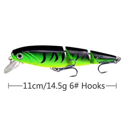 1PCS Wobblers Fishing Lure Multi-section Hard Bait 11cm 14.5g Artificial Bait Minnow Lure Crankbait Perch Carp Fishing Tackle