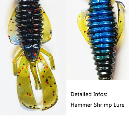 5pcs 10pcs 8cm 12cm soft bug shrimp craws worm lure baits ,silicone artificial shrimp prawn for bass perch pike lure bait