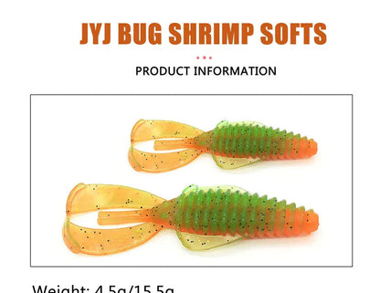 5pcs 10pcs 8cm 12cm soft bug shrimp craws worm lure baits ,silicone artificial shrimp prawn for bass perch pike lure bait