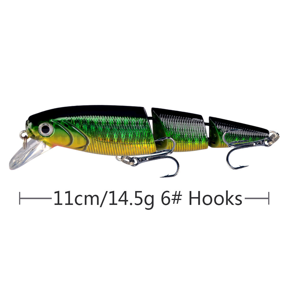 1PCS Wobblers Fishing Lure Multi-section Hard Bait 11cm 14.5g Artificial Bait Minnow Lure Crankbait Perch Carp Fishing Tackle