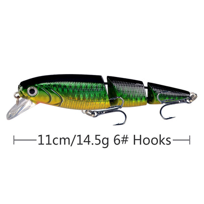 1PCS Wobblers Fishing Lure Multi-section Hard Bait 11cm 14.5g Artificial Bait Minnow Lure Crankbait Perch Carp Fishing Tackle