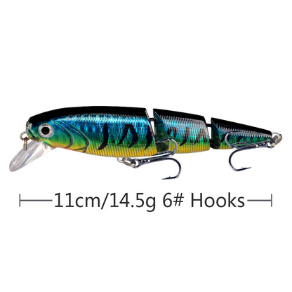 1PCS Wobblers Fishing Lure Multi-section Hard Bait 11cm 14.5g Artificial Bait Minnow Lure Crankbait Perch Carp Fishing Tackle