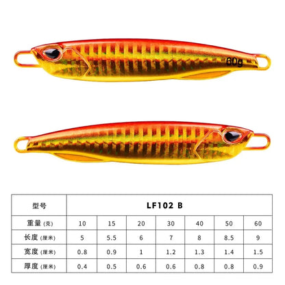 Hot Metal Jig Fishing Lure Weights 10g-60g Trolling Hard Bait Bass Fishing Bait Tackle Trout Jigging Lure Jigs Saltwater Lures