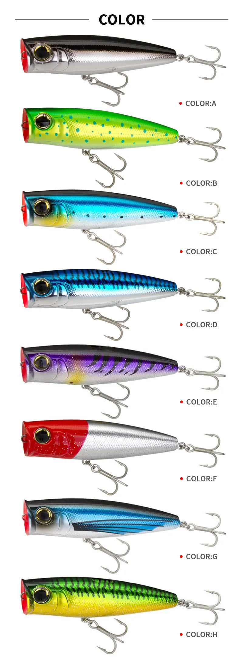 58g 130mm Big Popper Fishing Lures Twitch Wobbler Artificial Hard Baits Saltwater Trolling Surface Topwater Swimbait Equipment