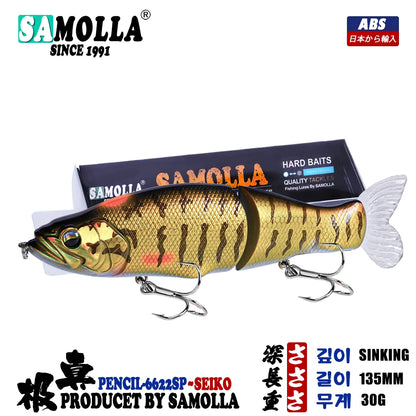 Slow Sinking SwimBaits Fishing Lures 30G Whopper Vibration Soft Tail or Pike And Bass Hard Baits  Isca Artificiall Accessories