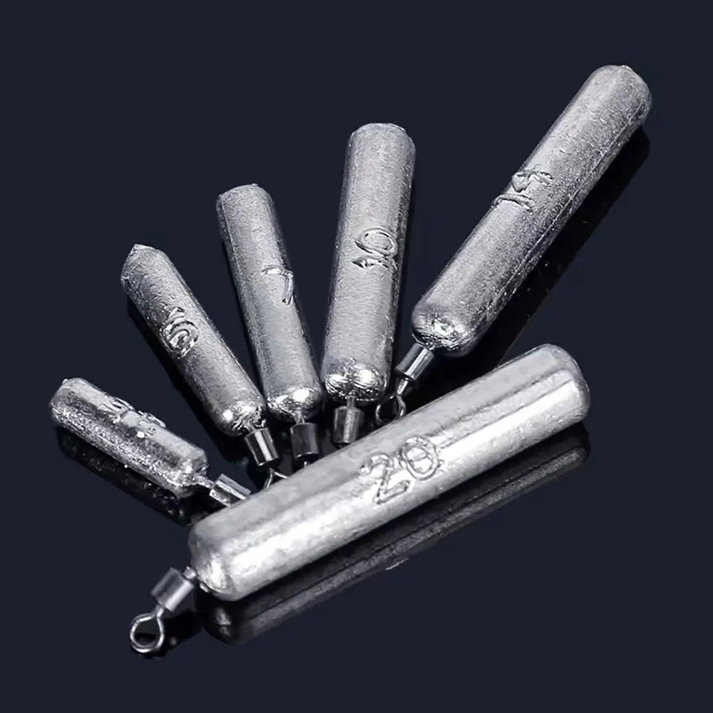 Fishing Weight 15PCS/Lot Sinker Mold 3.5g 5g 7g 10g 14g 20g Tube Bullet Plumb Pendant Metal Jig Sast Sea Tackle Kit Pesca Tool