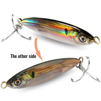 Metal Jig Lure 20g 30g 40g Spinner 3D Eye Popper Sinking Pencil Spinning Fishing Tackle Hook Swimbait Pesca Spinnerbait Bait